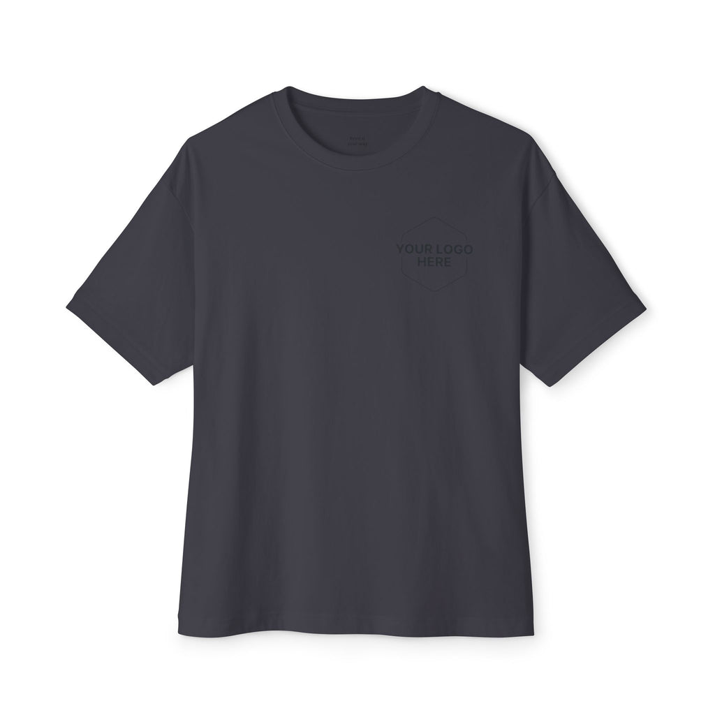 Boxy Tee - 'Your Logo Here' Oversized Unisex T-Shirt Mockup