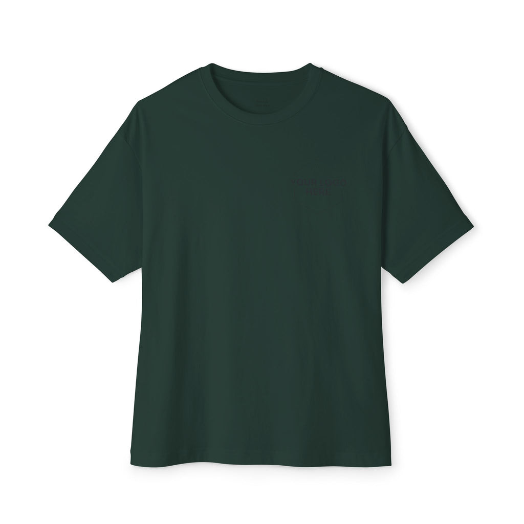 Boxy Tee - 'Your Logo Here' Oversized Unisex T-Shirt Mockup