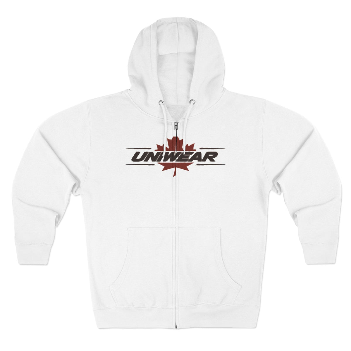 UniWear Maple Zip Hoodie — "Leaves Fall, Weights Rise" Hoodie