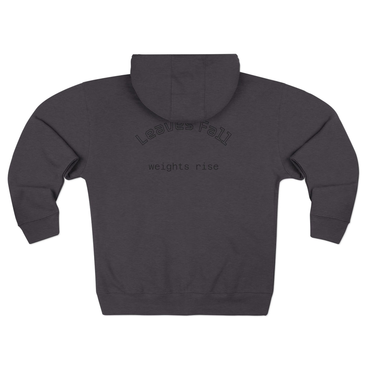 UniWear Maple Zip Hoodie — "Leaves Fall, Weights Rise" Hoodie