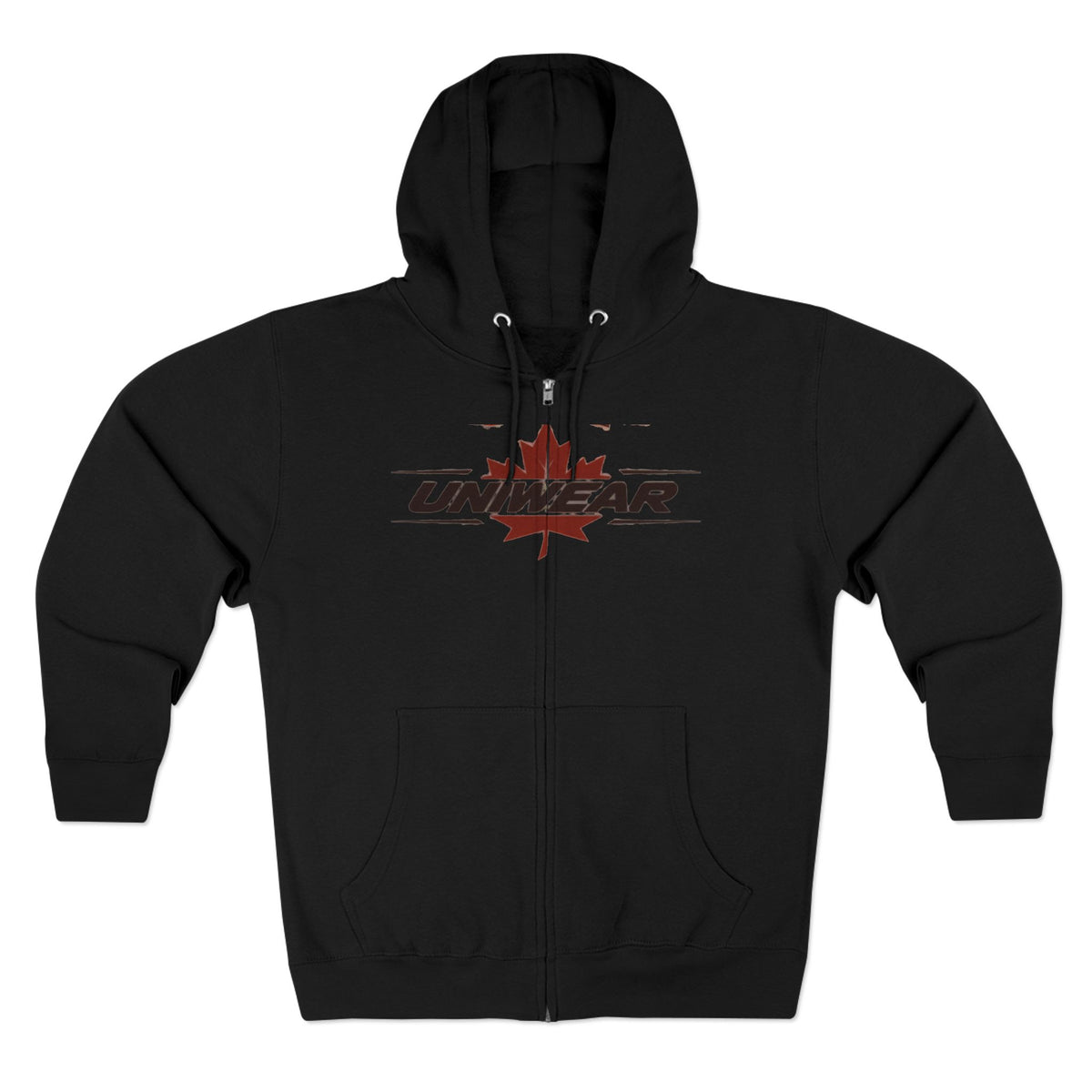 UniWear Maple Zip Hoodie — "Leaves Fall, Weights Rise" Hoodie