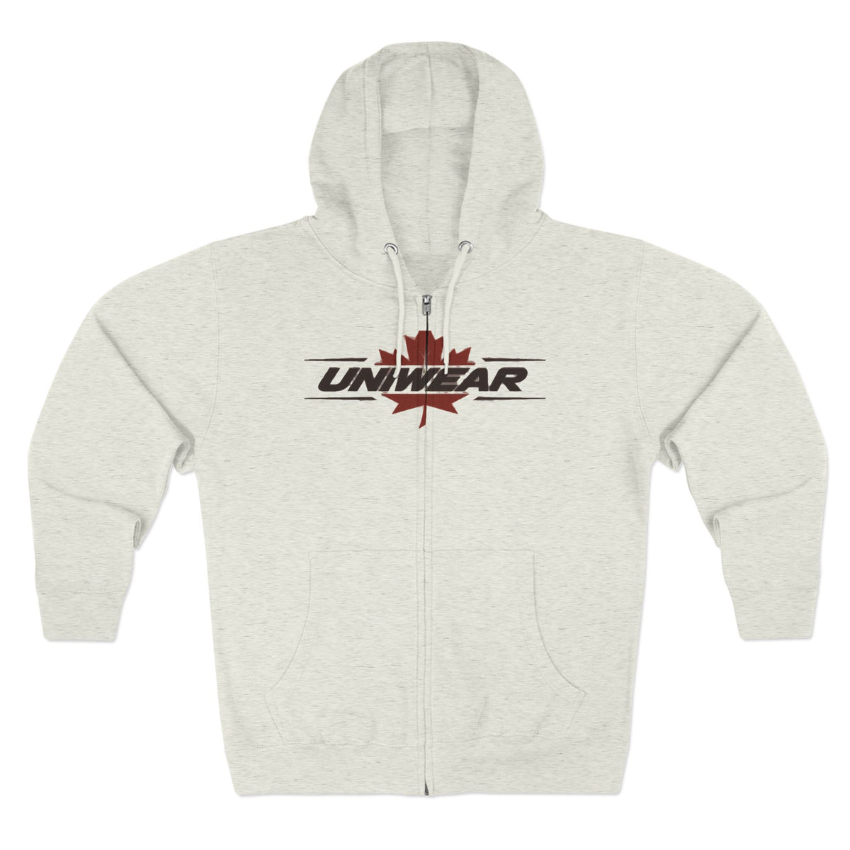 UniWear Maple Zip Hoodie — "Leaves Fall, Weights Rise" Hoodie