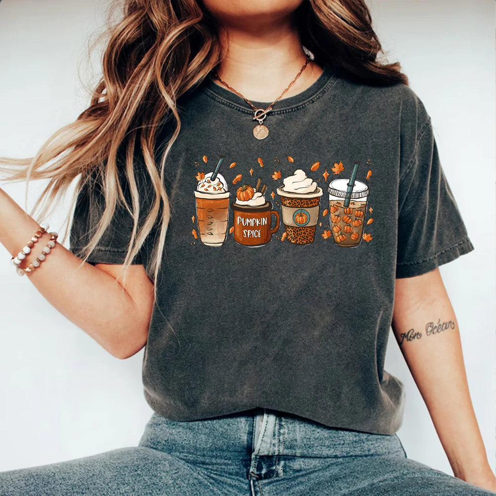 Uniwear  Fall Pumpkin Spice Tshirt