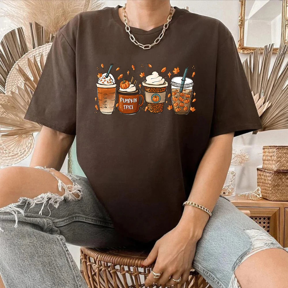 Uniwear  Fall Pumpkin Spice Tshirt