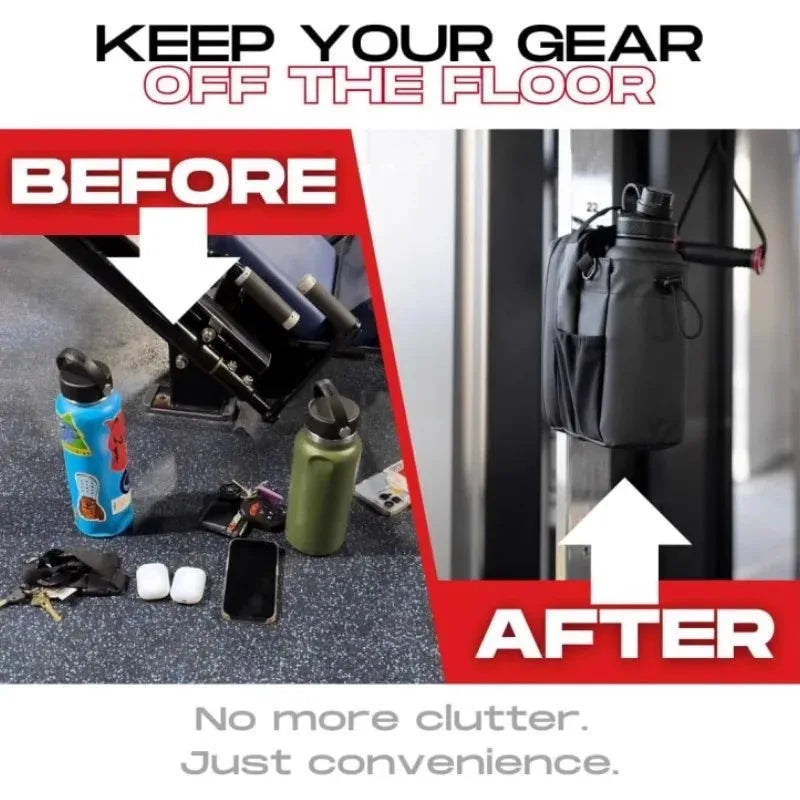 Magnetic Gym Bag Large Capacity Magnetic Phone Pocket Portable Gym Water Bottle accessories Organizer