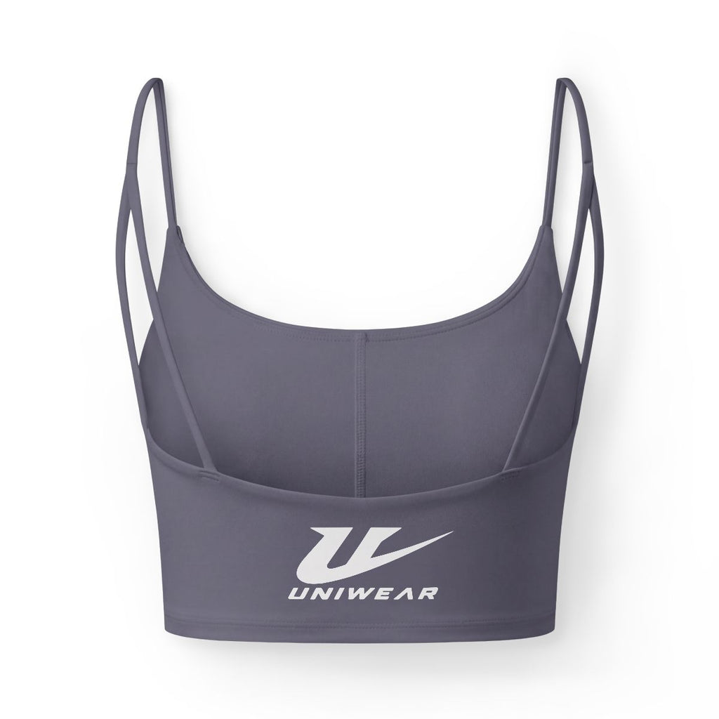 Luxe Women's Bralette — Lightweight Strappy Crop with Subtle Uniwear Logo