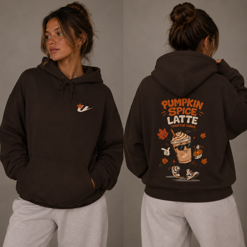 Pumpkin Spice Latte Hoodie — Cute Fall Coffee Graphic Sweatshirt