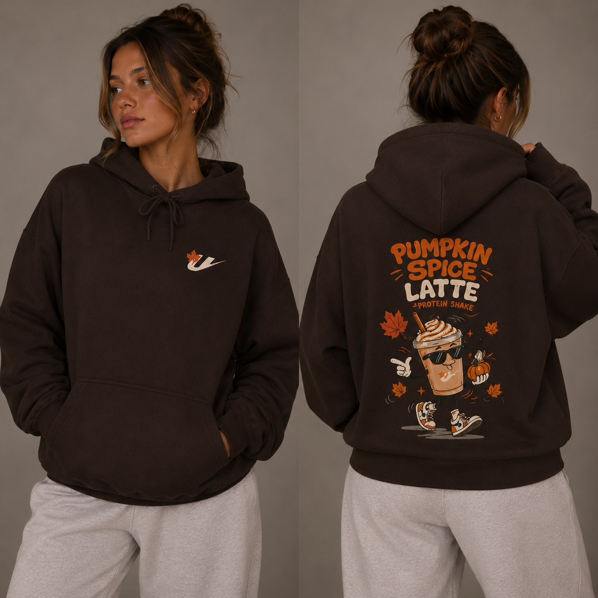 Pumpkin Spice Latte Hoodie — Cute Fall Coffee Graphic Sweatshirt